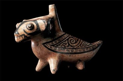 null Petit récipient zoomorphe Culture Coclé (Conte), Panama 800 à 1500 après J.-C....