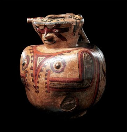 null Vase anthropomorphe Culture Coclé, Panama 1000 à 1500 après J.-C. Céramique...