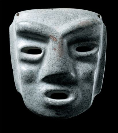 null Petit masque pendentif Culture Chontal, Etat du Guerrero,Mexique 300 à 100 avant...
