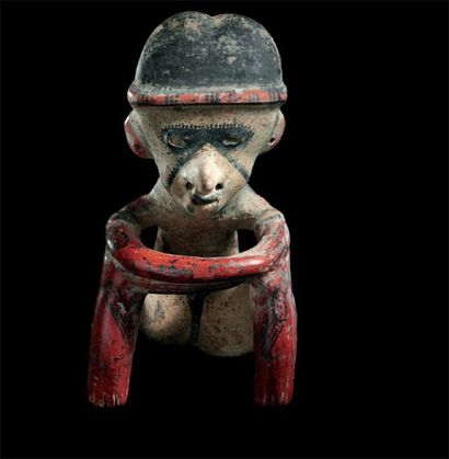 null Statuette anthropomorphe assise Culture Nayarit de type Chinesco,Mexique Occidental...
