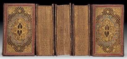 null BIBLE. - Biblia sacra. Lyon, Sébastien Gryphe, 1556. 8 parties en 5 volumes...