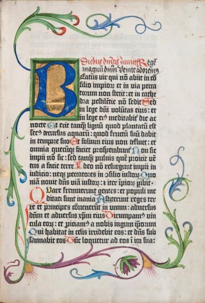 null PSALTERIUM latinum. S.l.n.d. [Nuremberg, Friedrich Creussner, avant 1484]. In-folio...