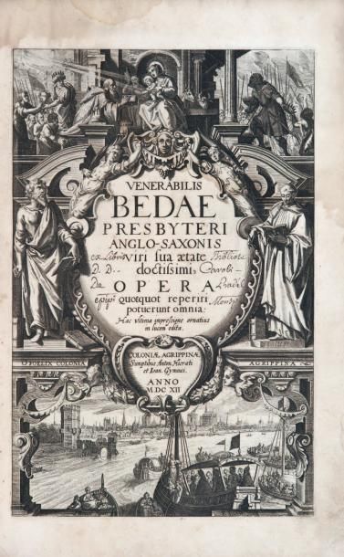 null BÈDE LE VÉNÉRABLE. Opera. Cologne, Antoine Jérôme et Jean Gymnich, 1612. 8 tomes...