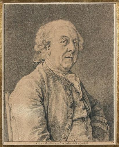 Charles Nicolas COCHIN le Jeune (Paris 1715 - 1790) Portrait de Monsieur Trimolet...