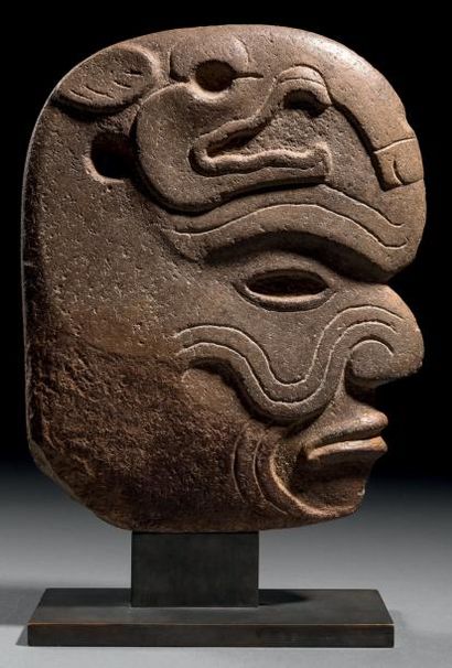 null IMPORTANTE HACHA Culture Maya, Guatemala Classique, 550 à 950 après J.-C. Magnifique...