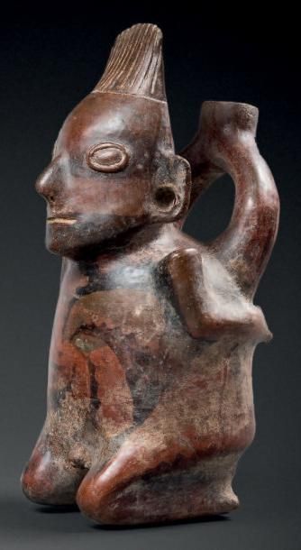 null CÉRAMIQUE ANTHROPOMORPHE Culture Vicus, Pérou Intermédiaire ancien, 500 avant...