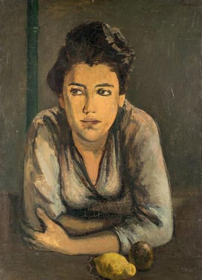 Alexandre GARBELL (1903-1970) Femme aux citrons Huile sur toile signée en haut à...