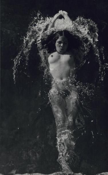 André STEINER Nage, Lily, Roscoff, 1933 tirage argentique, cachet du photographe...