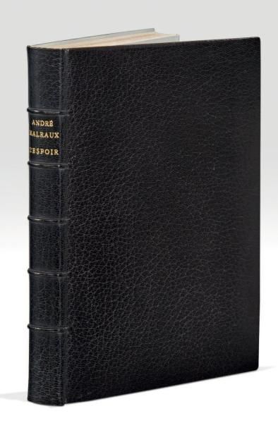 MALRAUX (André) L'ESPOIR. Roman. Paris, Gallimard, 1937. In-8, maroquin noir janséniste,...