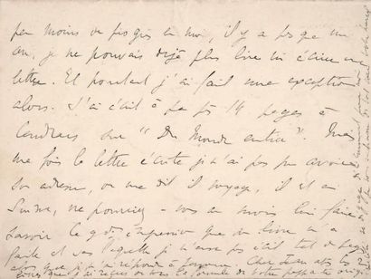 PROUST (Marcel) Lettre autographe signée Marcel, à Jean Cocteau, s.d. [16 ou 17 août...