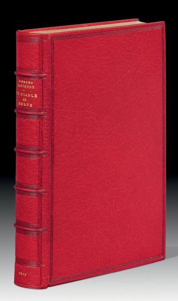 RADIGUET (Raymond) LE DIABLE AU CORPS. Paris, Grasset, 1923. In-12, maroquin rouge,...