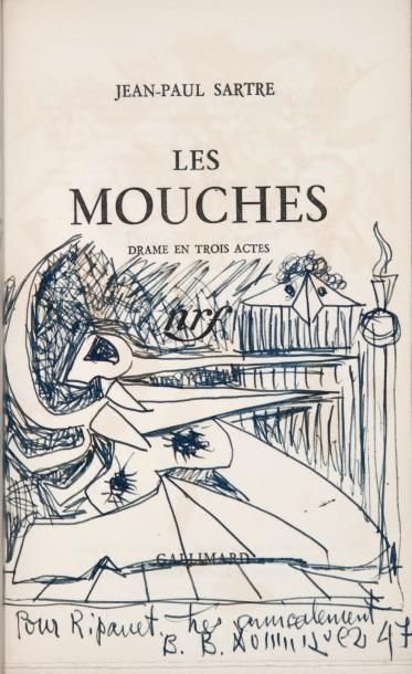 SARTRE (Jean-Paul) LES MOUCHES. Drame en trois actes. Paris, Gallimard, 1943. Drame...