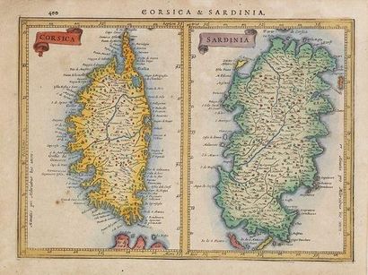 BARLAEUS, Caspar / HONDIUS, Jodocus Corsica / Sadinia. Amsterdam, J. Hondius, 1626....