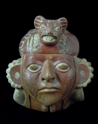 null Vase-Portrait Culture Mochica, nord du Pérou Intermédiaire ancien, 100 avant...