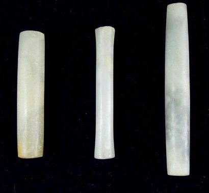 null Ensemble de trois perles tubulaires Culture Tairona, Colombie 800 - 1500 après...