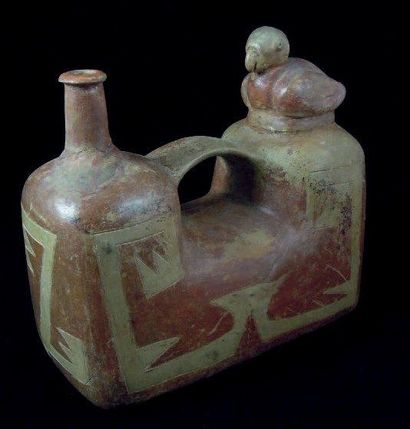null Vase-siffleur zoomorphe Culture Chorrera, Équateur 800 - 400 avant J.-C. Céramique...