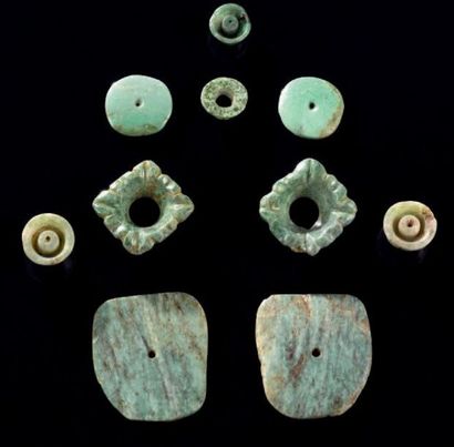 null Ensemble de boucles d'oreille Culture Maya, Guatemala Classique, 550 - 900 après...