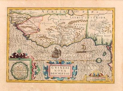 MERCATOR, G. / HONDIUS, J Guineae Nova Descriptio. Amsterdam, 1628. Beau col. d'époque....
