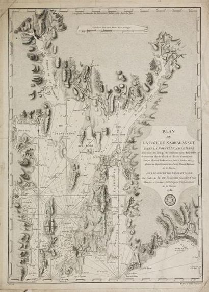 DÉPÔT GÉNÉRAL DE LA MARINE / SARTINE Plan de la Baie de Narraganset dans la Nouvelle...