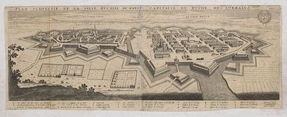 BOISSEVIN, L Plan perspectif de la ville ducalle de Nancy capitalle du duché de Lorraine....