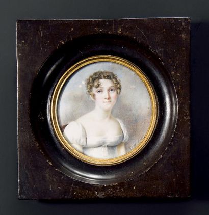Mademoiselle Jeanne RATH (Genève 1773-1856) Portrait de mademoiselle Louise Sacé,...