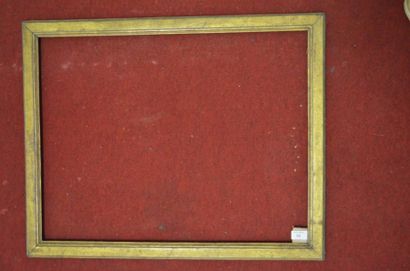null Baguette plate en chêne mouluré et doré; époque Louis XVI; 50,3 x 65,3 cm -...