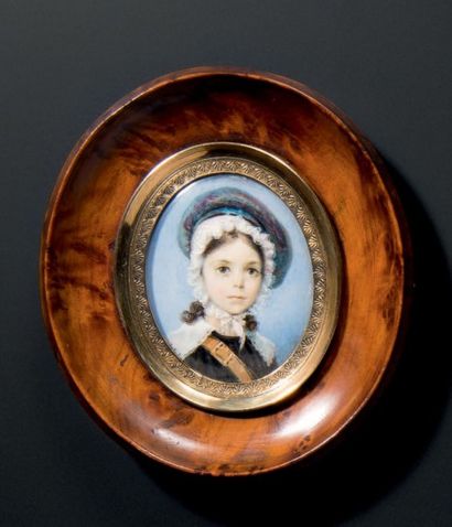 FRÉDÉRIC MILLET (1786-PARIS 20 OCTOBRE 1859) Portrait de Mademoiselle de Montholon-Sémonville...