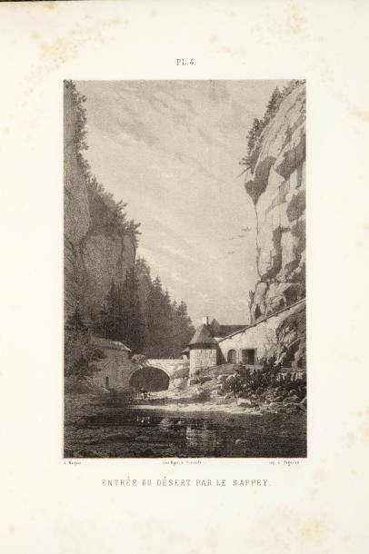 null GRENOBLE ET SES ENVIRONS. Grenoble, Bajat, s.d. [1860]. In-4, demi-toile lavallière,...