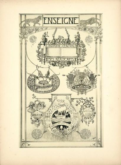 BINET (René) Esquisses décoratives. Paris, Librairie centrale des beaux-arts, s.d....