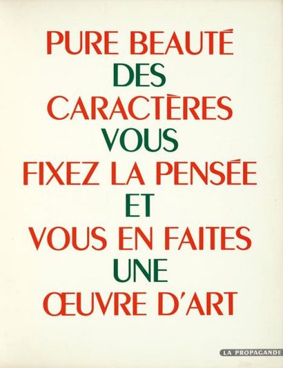 null CASSANDRE. Le Peignot, caractère dessiné par A.M. Cassandre. Paris, Deberny...