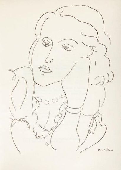 TZARA Tristan. MATISSE Henri MIDI GAGNÉS. Poèmes. Six dessins de Henri Matisse. Paris,...