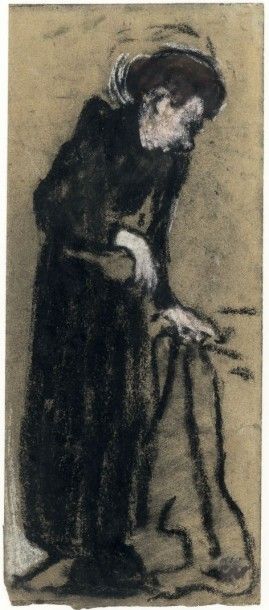 Edouard VUILLARD 1868-1940 Marie Vuillard, 1892-1893 Pastel et fusain sur papier...