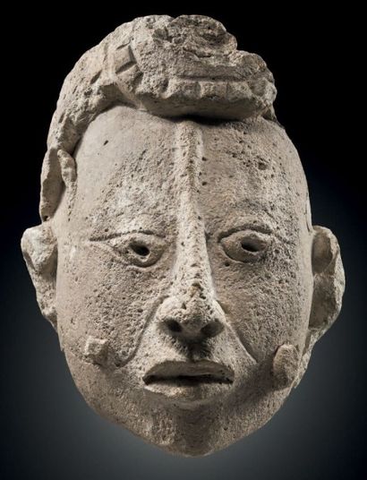 null TÊTE DE DIGNITAIRE Culture Maya, Guatemala Classique, 450-950 après J.-C. H....