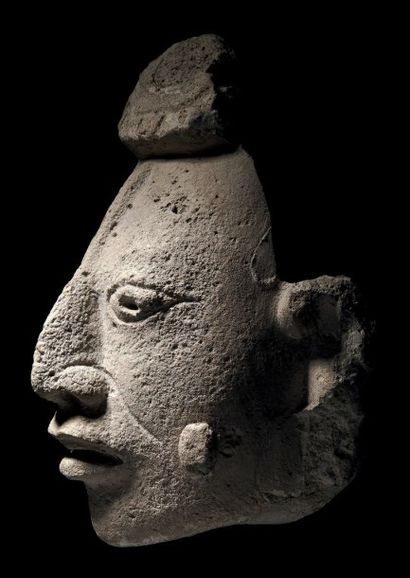 null TÊTE DE DIGNITAIRE Culture Maya, Guatemala Classique, 450-950 après J.-C. H....