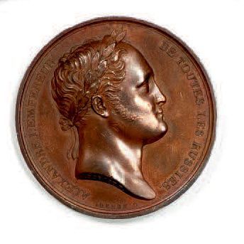 null Médaille commémorant le séjour de Alexandre Ier à Paris en 1814. Signée Denon...