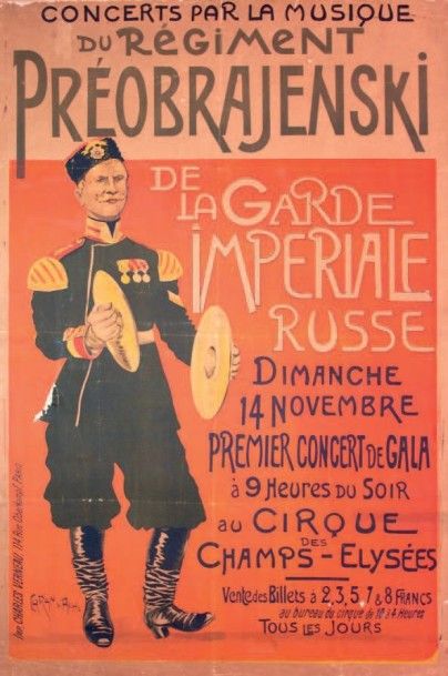 CARAN D'ACHE (1858-1909) Concerts par la musique du Régiment Préobrajenski de la...