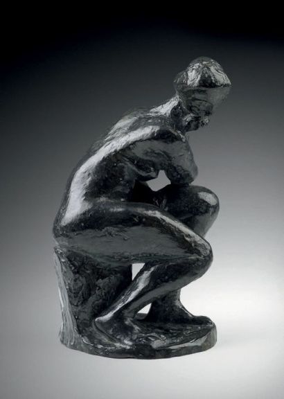 René BABIN (1919-1997) Femme assise pensive, 1950 Epreuve en bronze, EA I/IV Fonte...