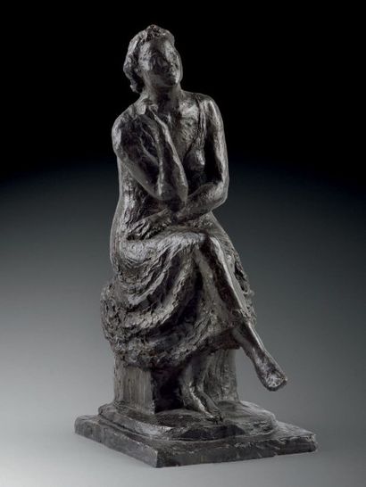 Paul Cornet (1892-1977) Méditation, vers 1945 Epreuve en bronze, E.A.I Fonte à la...