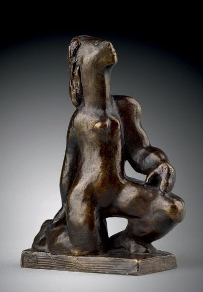 Joseph CSAKY (1888-1971) L'Aube, dite aussi l'Implorante, 1944-1945 Epreuve en bronze,...