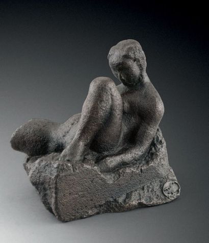 Simon GOLDBERG (1913-1985) Baigneuse, 1947 Epreuve en bronze, n°1/8 Fonte à la cire...