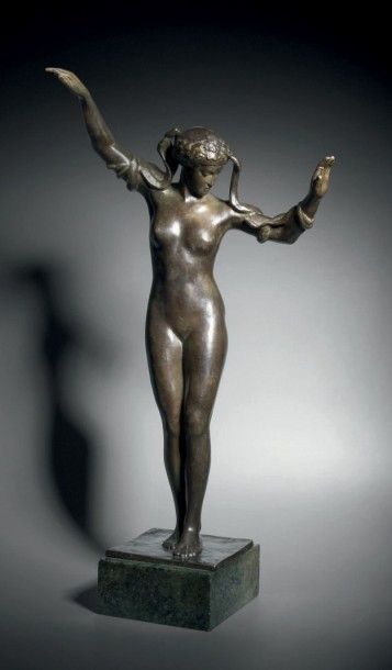 Paul LANDOWSKI (1875-1961) La Danseuse aux serpents, 1914 Epreuve en bronze, n°0...