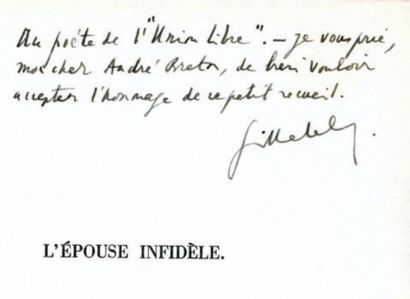 LELY Gilbert L'ÉPOUSE INFIDÈLE. Poèmes. Paris, Jean-Jacques Pauvert, 1966. In-8 broché....