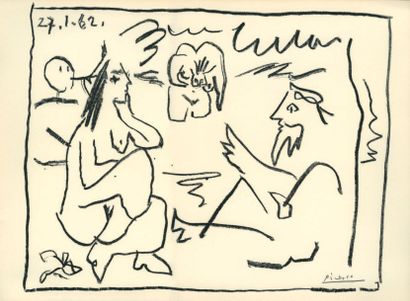 PICASSO Pablo. COOPER Douglas LES DÉJEUNERS. Paris, Cercle d'Art, 1962. Fort in-4,...