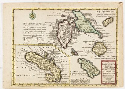 SCHREIBER, J.G. Die Caribischen Insuln in Nord America Guadaloupe... Leipzig, 1749....