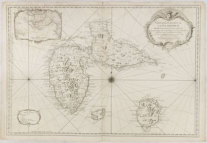 BELLIN, J. N. Carte reduite des Isles de la Guadeloupe Marie Galante et les Saintes....