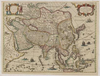 HONDIUS, H. Asia recens summa cura delineata. Amsterdam, 1631 [1639-1649]. Beau col....
