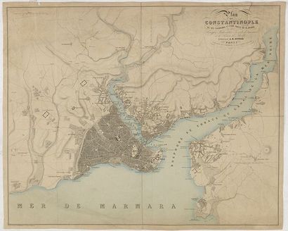 DUFOUR, A. H. Plan de Constantinople de ses faubourgs et d'une partie du Bosphore....