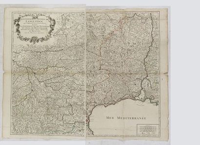 JAILLOT, A.H. Gouvernement général de Languedoc. Paris, Jaillot, 1721. Limites en...