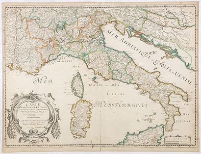 SANSON, N. Carte Generale de l'Italie et des Isles et pays Circonvoisins. Paris,...