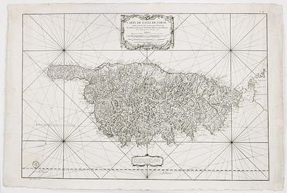 BELLIN, J.N. Carte de l'isle de Corse pour servir aux vaisseaux du roi. Paris, 1768....